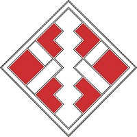 U.S. Army 411th Engineer Brigade, боевой идентификационный знак - векторное изображение