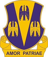 Векторный клипарт: U.S. Army 63rd Antiaircraft Artillery Battalion, эмблема (знак различия)