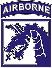 U.S. Army 18th Airborne Corps, боевой идентификационный знак - векторное изображение
