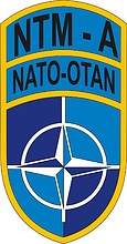Vector clipart: NATO Training Mission - Afghanistan, shoulder sleeve insignia