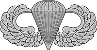 Vector clipart: U.S. Parachutist (paratrooper) badge basic