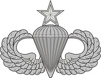Vector clipart: U.S. Parachutist (paratrooper) badge senior