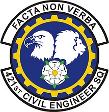 Vector clipart: U.S. Air Force 421st Civil Engineer Squadron, emblem