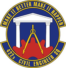 U.S. Air Force 422nd Civil Engineer Squadron, эмблема - векторное изображение