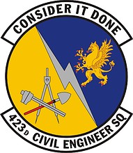 U.S. Air Force 423rd Civil Engineer Squadron, эмблема