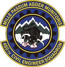 Vector clipart: U.S. Air Force 460th Civil Engineer Squadron, emblem