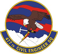 Vector clipart: U.S. Air Force 477th Civil Engineer Squadron, emblem