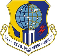 Vector clipart: U.S. Air Force 673rd Civil Engineer Group, emblem