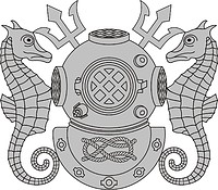 U.S. Navy Master Diver badge - векторное изображение