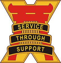 U.S. Army 10th Support Group, эмблема (знак различия) - векторное изображение