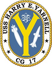 U.S. Navy USS Harry E. Yarnell (CG 17), cruiser emblem (crest, #2)