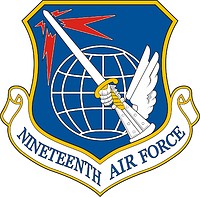 U.S. 19th Air Force, эмблема - векторное изображение