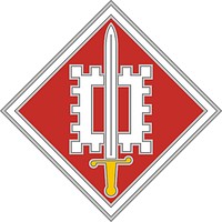 Векторный клипарт: U.S. Army 18th Engineer Brigade, боевой идентификационный знак