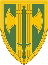 U.S. Army 18th Military Police Brigade, боевой идентификационный знак - векторное изображение