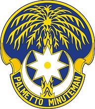 Vector clipart: South Carolina Army National Guard, Joint Force Headquarters, distinctive unit insignia