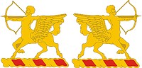 Векторный клипарт: U.S. Army 6th Field Artillery Regiment, эмблема (знак различия)