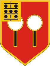 Векторный клипарт: U.S. Army 9th Field Artillery Regiment, эмблема (знак различия)