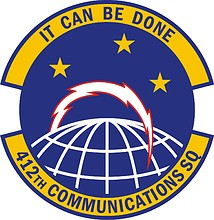 U.S. Air Force 412th Communications Squadron, эмблема - векторное изображение