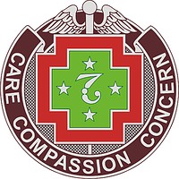 Векторный клипарт: U.S. Army 7th Field Hospital, эмблема (знак различия)
