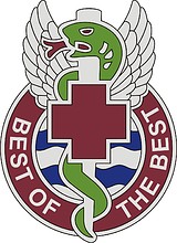 U.S. Army 343th Combat Support Hospital, эмблема (знак различия) - векторное изображение