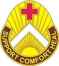 Векторный клипарт: U.S. Army 352th Combat Support Hospital, эмблема (знак различия)