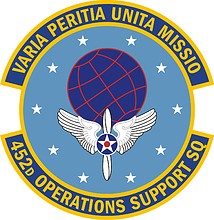 U.S. Air Force 452nd Operations Support Squadron, эмблема - векторное изображение