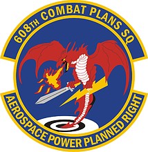 U.S. Air Force 608th Combat Plans Squadron, эмблема - векторное изображение