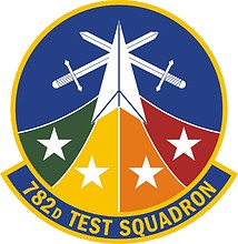 Vector clipart: U.S. Air Force 782nd Test Squadron, emblem