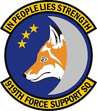 U.S. Air Force 919th Force Support Squadron, эмблема - векторное изображение