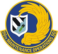 U.S. Air Force 96th Maintenance Operations Squadron, эмблема - векторное изображение