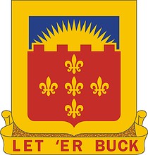 U.S. Army 349th Armored Field Artillery Battalion, эмблема (знак различия) - векторное изображение