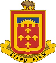 U.S. Army 350th Armored Field Artillery Battalion, эмблема (знак различия) - векторное изображение