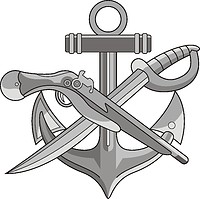 U.S. Navy rating insignia, Special Warfare Boat Operator (SB) - vector image