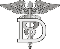 U.S. Navy rating insignia (discontinued), Dental Technician (DT) - векторное изображение