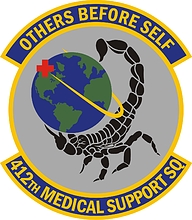 Vector clipart: U.S. Air Force 412th Medical Support Squadron, emblem