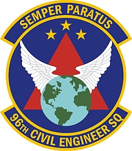Vector clipart: U.S. Air Force 96th Civil Engineer Squadron, emblem