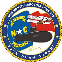 U.S. Navy USS North Carolina (SSN-777), crest - vector image