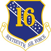 Векторный клипарт: U.S. 16th Air Force, эмблема