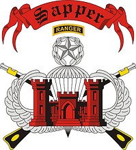USA Sapper, badge - векторное изображение