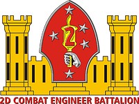 USMC 2nd Combat Engineer Battalion, insignia - векторное изображение