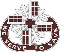 U.S. Army 1207th Hospital, distinctive unit insignia - vector image