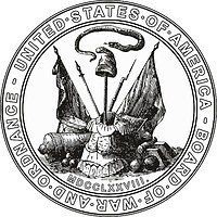 Vector clipart: U.S. Board of War and Ordnance, historical seal (18th century)