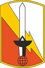 U.S. Army 21st Signal Brigade, нарукавный знак - векторное изображение