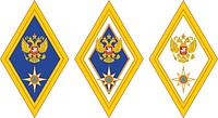 Russian Civil Defence Academy of Emergency Situations, graduation badges - vector image