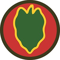 U.S. Army 24th Infantry Division, нарукавный знак - векторное изображение