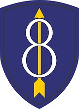 U.S. Army 8th Infantry Division, нарукавный знак - векторное изображение