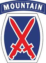 U.S. Army 10th Mountain Division, нарукавный знак - векторное изображение