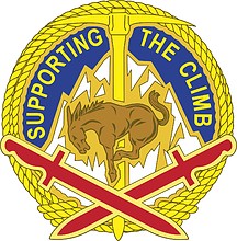 Vector clipart: U.S. Army 10th Mountain Division Sustainment Brigade, Headquarters and Special Troops Battalion, distinctive unit insignia