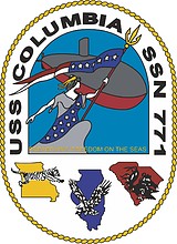 Vector clipart: U.S. Navy USS Columbia (SSN 771), crest