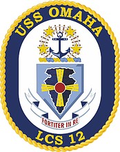 U.S. Navy USS Omaha (LCS 12), crest - векторное изображение